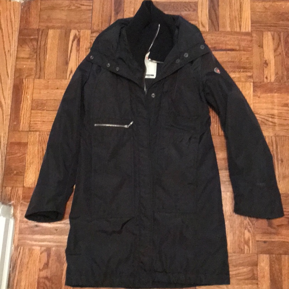 Women's Black Hooded Coat